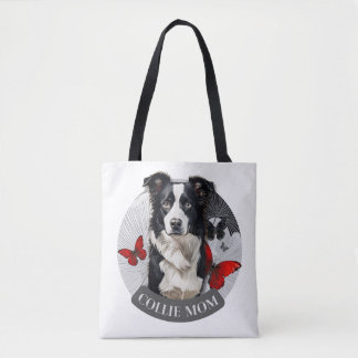 Sac à main Border Collie Mom - Papillon Rouge Chie