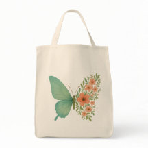 Sac à main botanique papillon floral