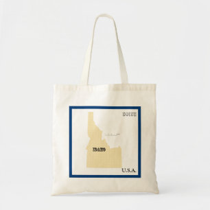 Sac à main - Carte de l'État de l'Idaho avec ville