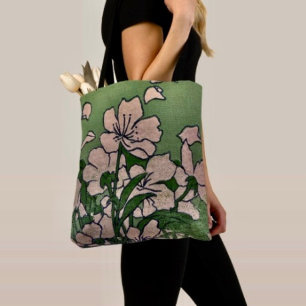 Sac à main cascade de fleurs roses