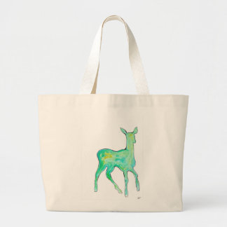 Sac à main cerf aquarelle verte