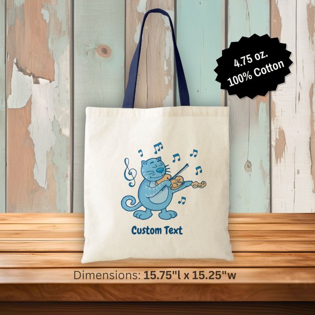 Sac à main chat bleu avec violon (Créateur téléchargé)