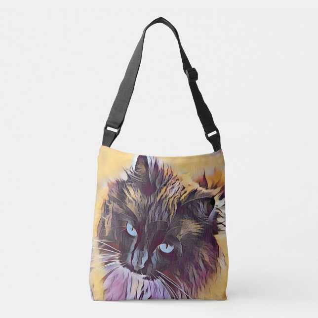 Sac à main crossbody de beau chat de Ragdoll (Devant)