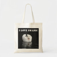 Sac à main Cygne Nageant, J'aime les Cygnes