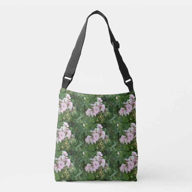 Sac à main de carrosserie rose Fleurs (Devant)