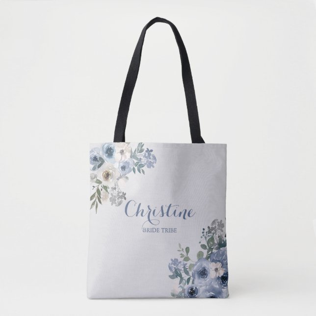Sac à main de la tribu de mariée bleu poussiéreux  (Devant)