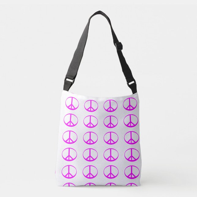 Sac à main de l'enseigne de paix rose chaud (Devant)