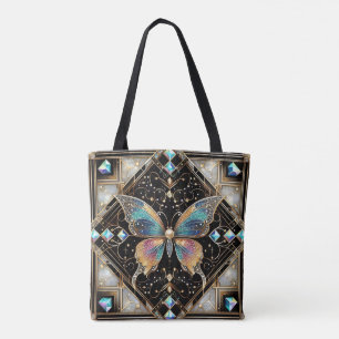 Sac à main de luxe en forme de papillon arc-en-cie