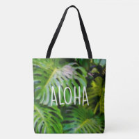 Sac à main de plage hawaïen Monstera aquarelle Alo