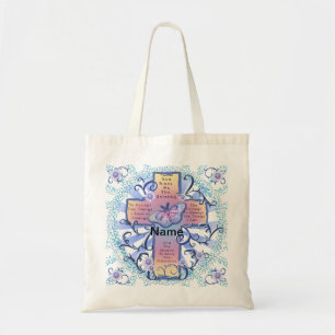 Sac à main de prière de sérénité à croix bleue
