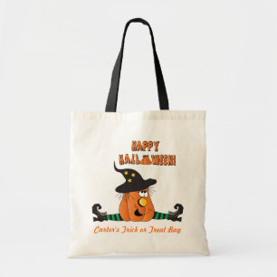 Sac à main de sorcière d'Halloween en citrouille r