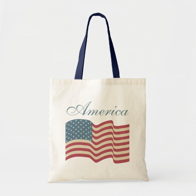 Sac à main drapeau américain rustique (Devant)