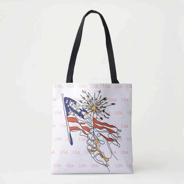 Sac à main drapeau USA (Devant)