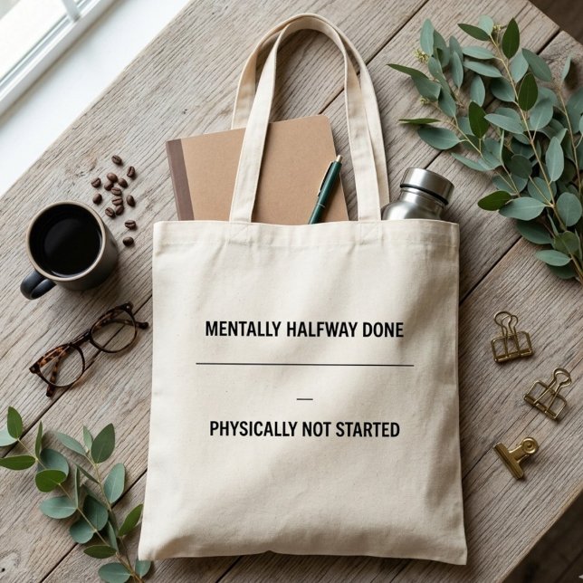 Sac à main drôle Citation de procrastination Menta (Créateur téléchargé)
