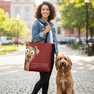 Sac à main drôle de citation de shopping de chien