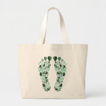 Sac à main écologique empreinte de feuille verte