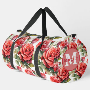 Sac à main élégant à motif de roses rouges