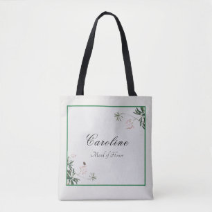Sac à main élégant botanique à fleurs roses pour d