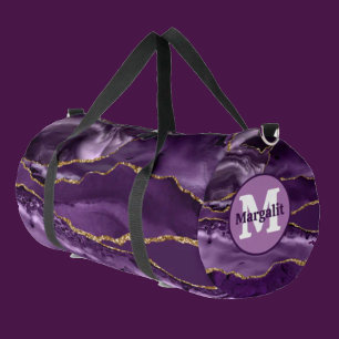 Sac à main élégant en agate dorée violette paillet