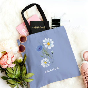 Sac à main élégant floral bleu chic tendance éléga
