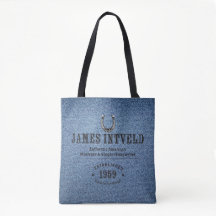 Sac à main en denim bleu James Intveld
