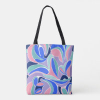 Sac à main en toile avec peinture abstraite modern