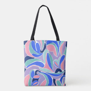 Sac à main en toile avec peinture abstraite modern