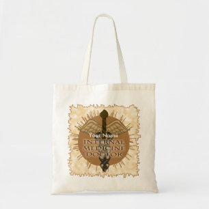 Sac à main en toile Caducée de médecin de médecine