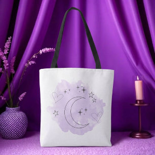 Sac à main en toile couleur violet esthétique avec