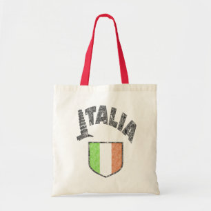 Sac à main en toile vintage avec drapeau italien