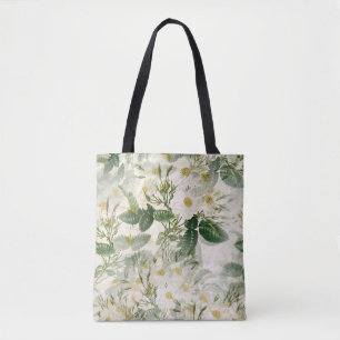 Sac à main esthétique botanique à rose blanche vin