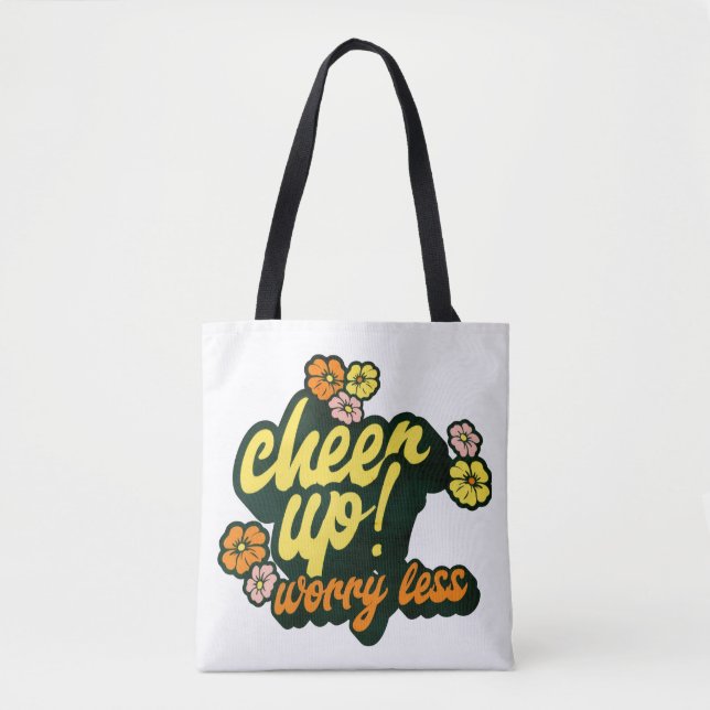 SAC À MAIN FEMME CHEER UP WORRY LESS (Devant)