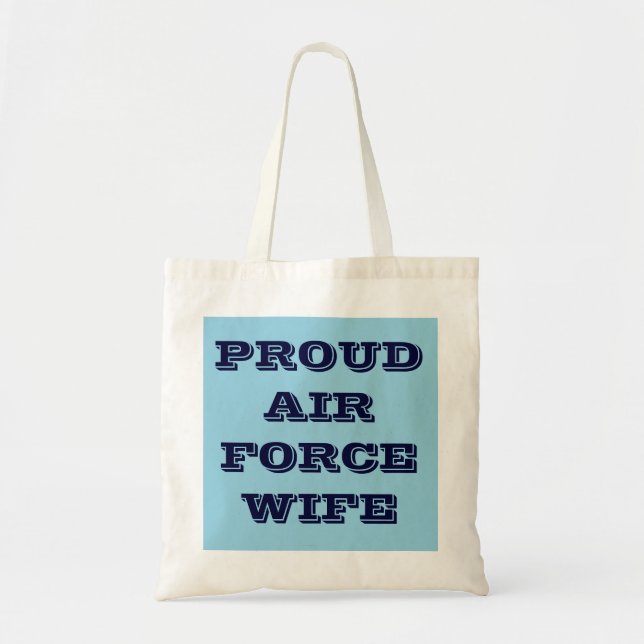 Sac à main Fière épouse de l'armée de l'air (Devant)