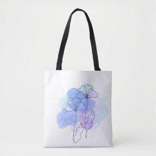 Sac à main floral abstrait minimaliste