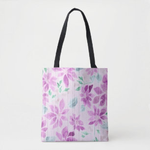 Sac à main floral en aquarelle Mauve doux