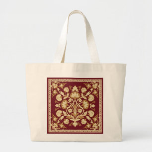 Sac à main floral islamique rouge à motif de vigne