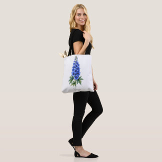 Sac à main floral personnalisé en bleu Delphinium