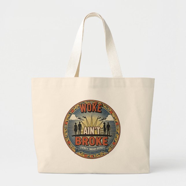 Sac à main géant "Woke ain't Broke" (Devant)