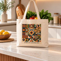 Sac à main géométrique africain