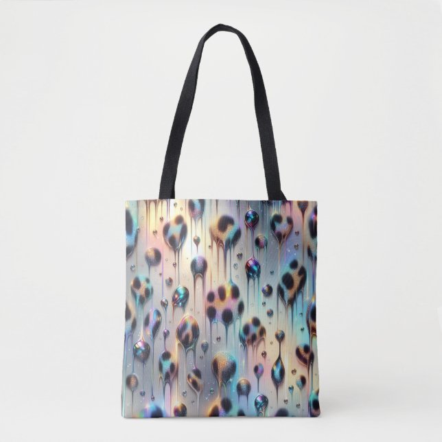 Sac à main girly opulent en impression léopard et  (Devant)