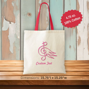 Sac à main grand format musique oiseau rose