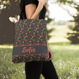 Sac à main gris à motif de coquelicots fleurs sauv