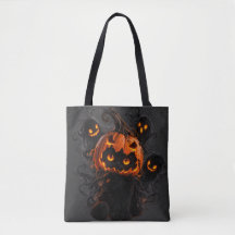 Sac à main Halloween Citrouille Chat Noir - Fantôm
