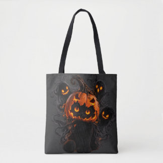 Sac à main Halloween Citrouille Chat Noir - Fantôm
