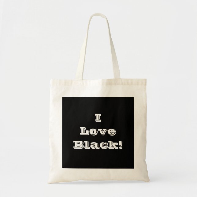 Sac à main I Love Black (Devant)