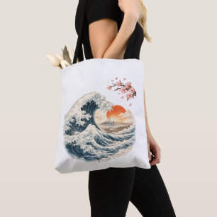 Sac à main japonais Grande Vague Fleur de Cerisier