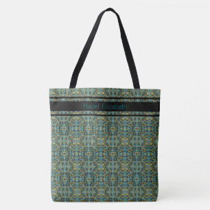 Sac à main moderne à motif bleu paon