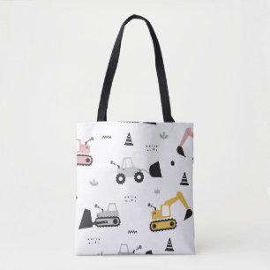 Sac à main motif véhicule de construction