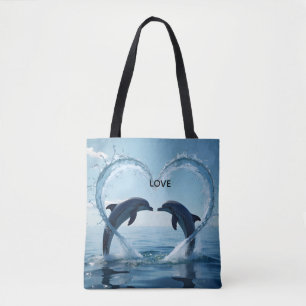 Sac à main personnalisé Amour de dauphin