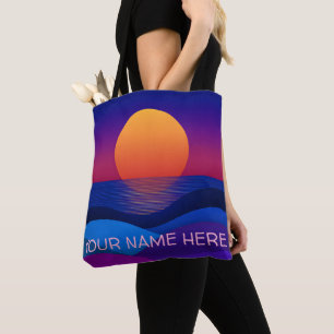 Sac à main personnalisé Coucher de soleil Rétro